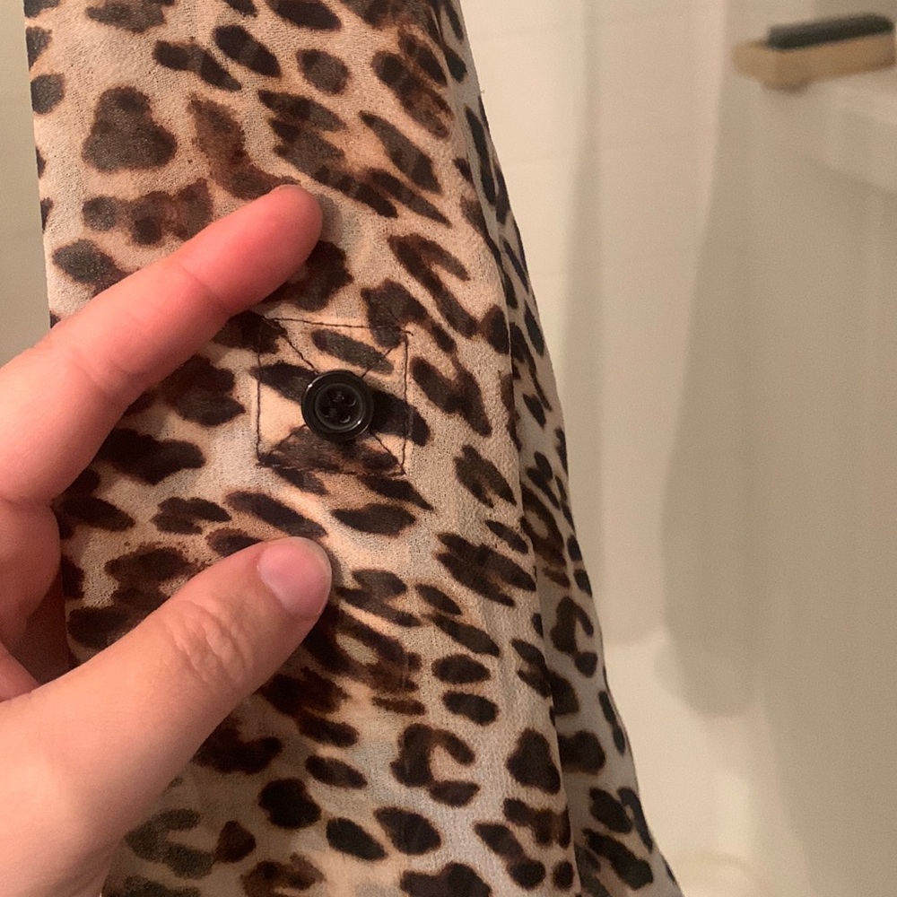 Animal print button up - Picture 3 of 5